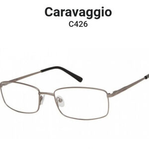 NWT Men's gunmetal Caravaggio eyeglass frames C426